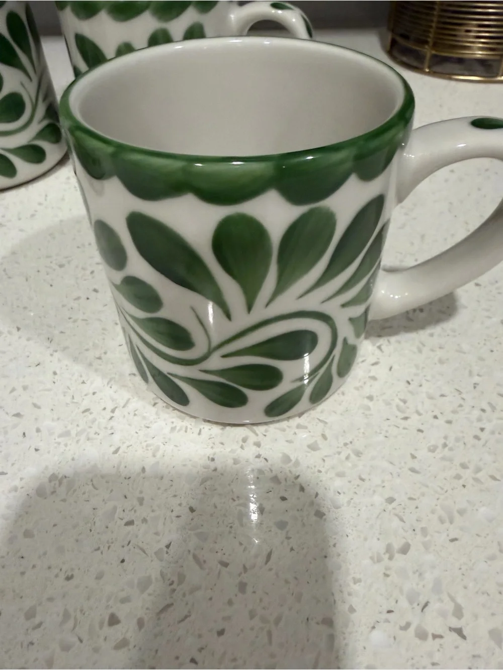 Pottery Barn Puebla Porcelain Mugs - Set Of 4